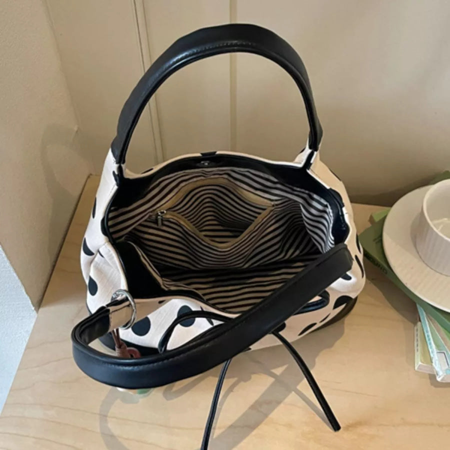 Polka Dot Shoulder Bag Off-white / One Size Apparel and Accessories