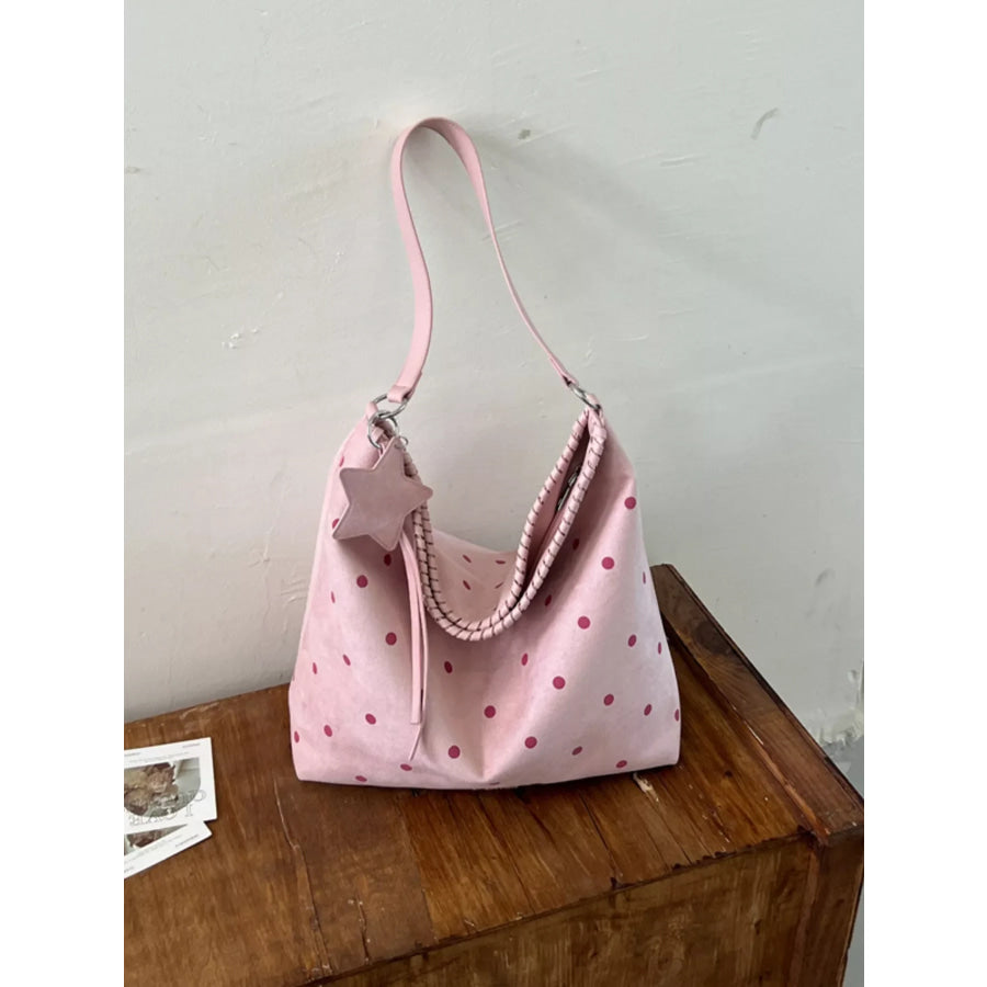 Polka Dot Shoulder Bag Pink / onesize Apparel and Accessories