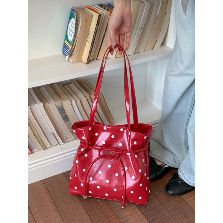 Polka Dot Shoulder Bag Red / onesize Apparel and Accessories