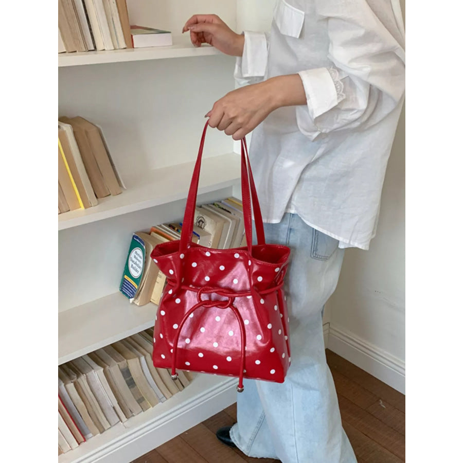 Polka Dot Shoulder Bag Red / onesize Apparel and Accessories