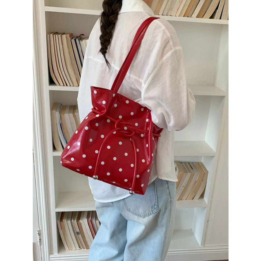 Polka Dot Shoulder Bag Red / onesize Apparel and Accessories