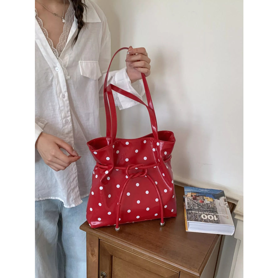 Polka Dot Shoulder Bag Red / onesize Apparel and Accessories