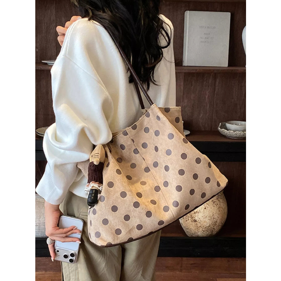 Polka Dot Shoulder Bag Tan / onesize Apparel and Accessories