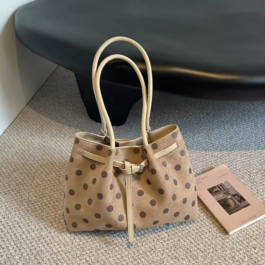 Polka Dot Shoulder Bag Tan / onesize Apparel and Accessories