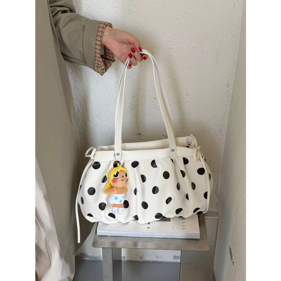 Polka Dot Shoulder Bag White / One Size Apparel and Accessories