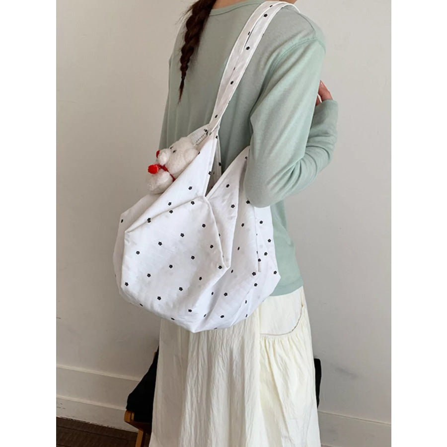 Polka Dot Shoulder Bag White / One Size Apparel and Accessories