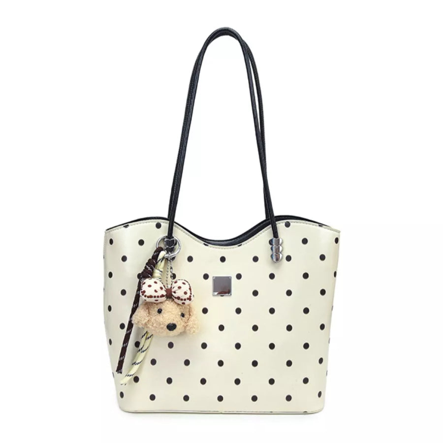 Polka Dot Shoulder Bag White / One Size Apparel and Accessories