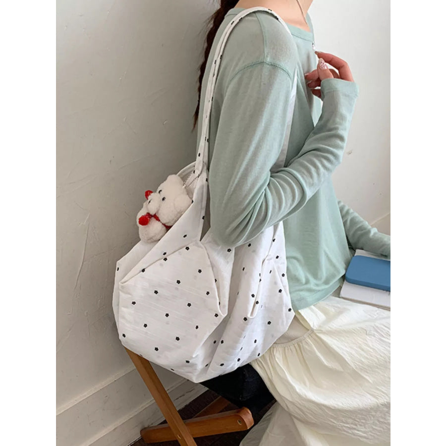 Polka Dot Shoulder Bag White / One Size Apparel and Accessories