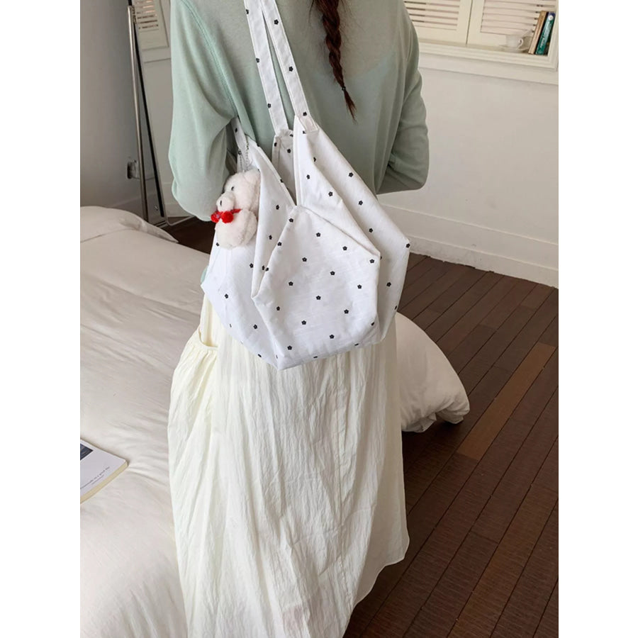Polka Dot Shoulder Bag White / One Size Apparel and Accessories