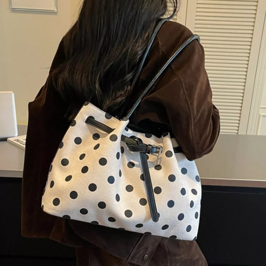 Polka Dot Shoulder Bag White / onesize Apparel and Accessories