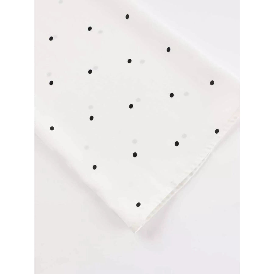Polka Dot Silk Blouse with Scarf Neck Tie Apparel and Accessories