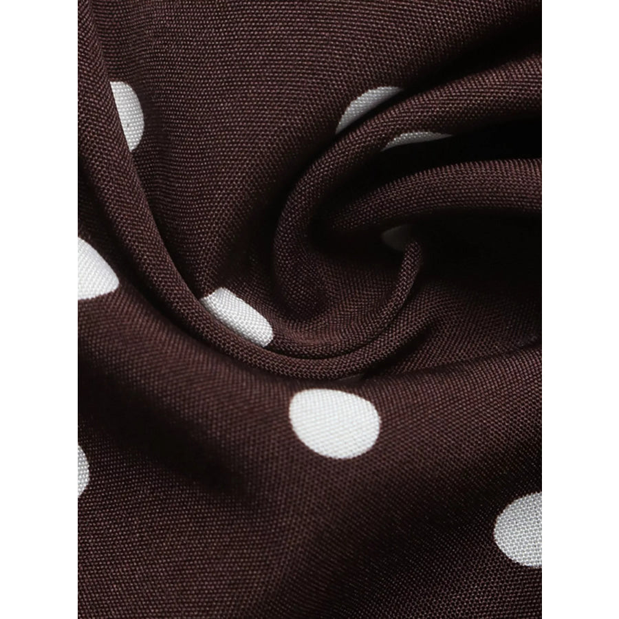 Polka Dot Sleeveless Maxi Dress Apparel and Accessories