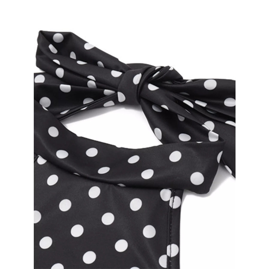 Polka Dot Sleeveless Mini Dress Apparel and Accessories