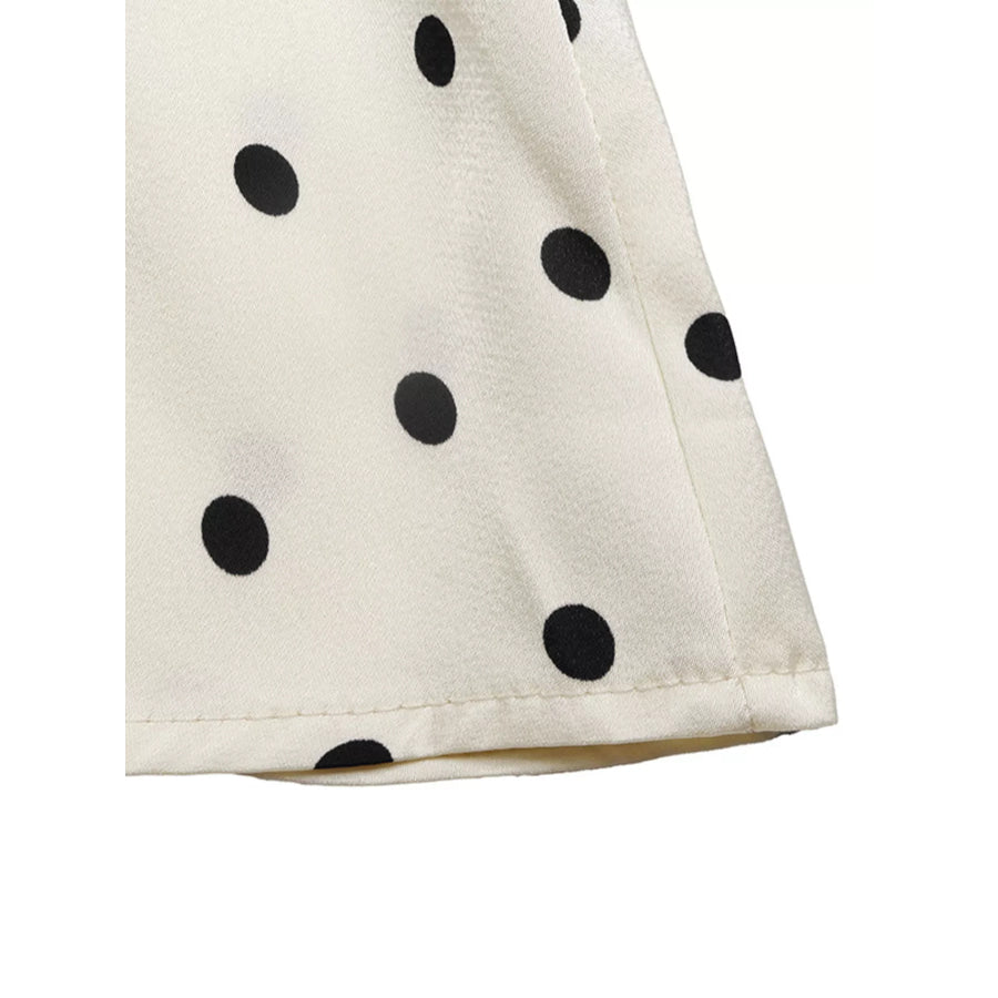 Polka Dot Sleeveless Peplum Blouse Apparel and Accessories