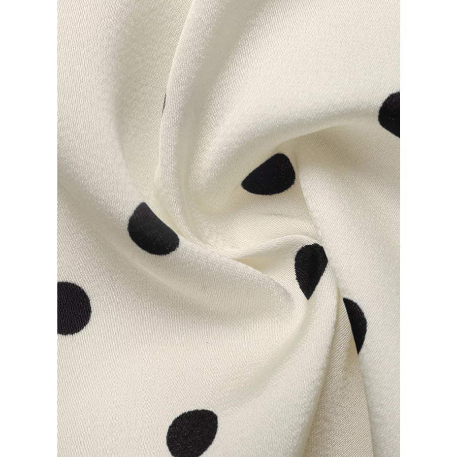 Polka Dot Sleeveless Peplum Blouse Apparel and Accessories