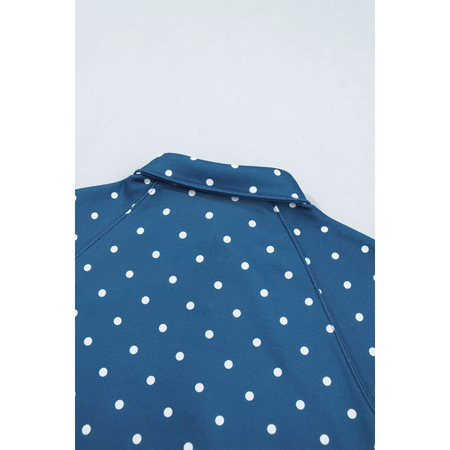 Polka Dot Snap-Button Sweatshirt Apparel and Accessories