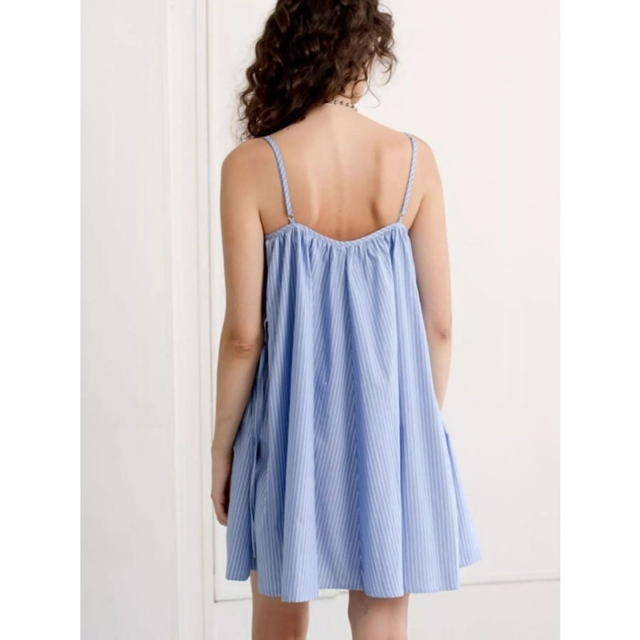 Polka Dot Spaghetti Strap Mini Dress Apparel and Accessories