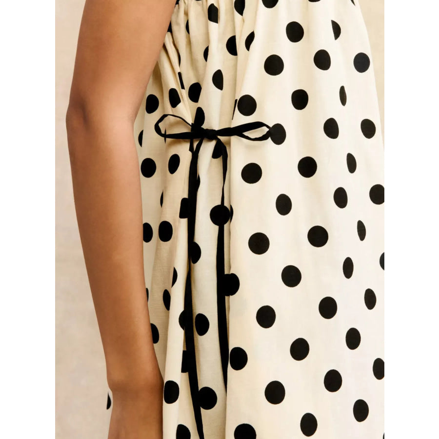 Polka Dot Spaghetti Strap Mini Dress Apparel and Accessories
