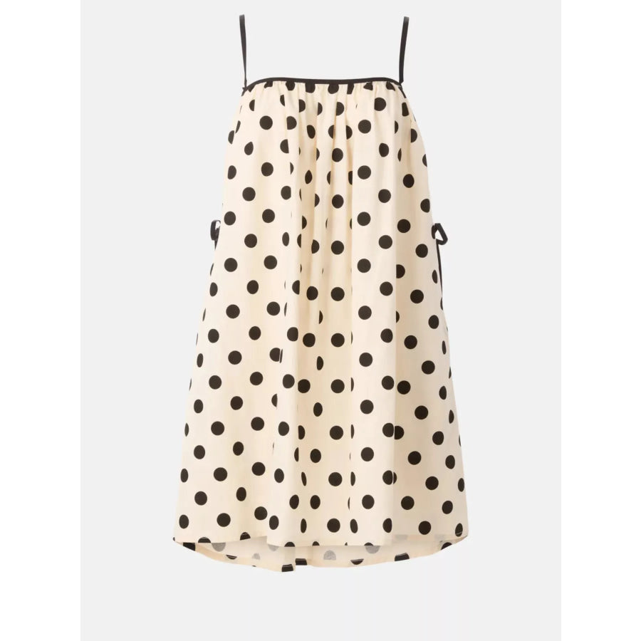 Polka Dot Spaghetti Strap Mini Dress Apparel and Accessories