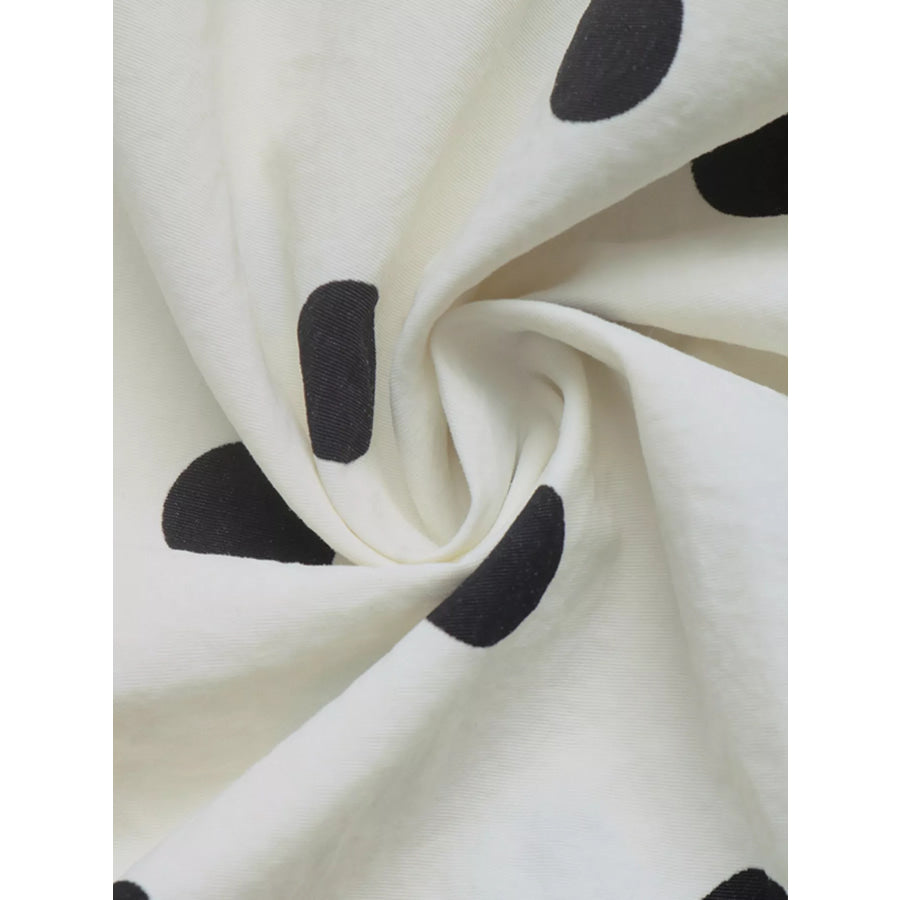 Polka Dot Stand-Collar Casual Jacket Apparel and Accessories