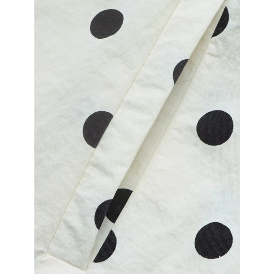 Polka Dot Stand-Collar Casual Jacket Apparel and Accessories
