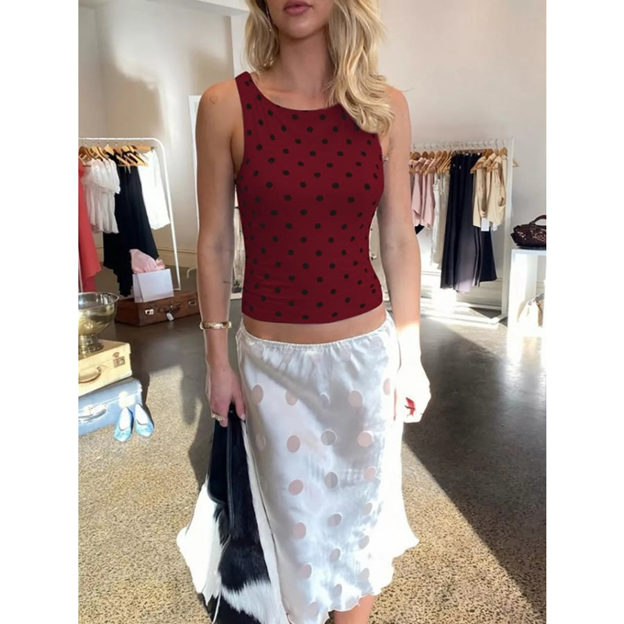 Polka Dot Tank Top Apparel and Accessories