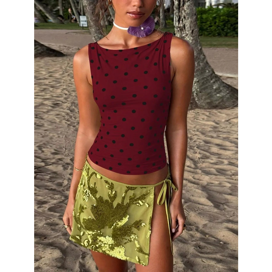 Polka Dot Tank Top Apparel and Accessories