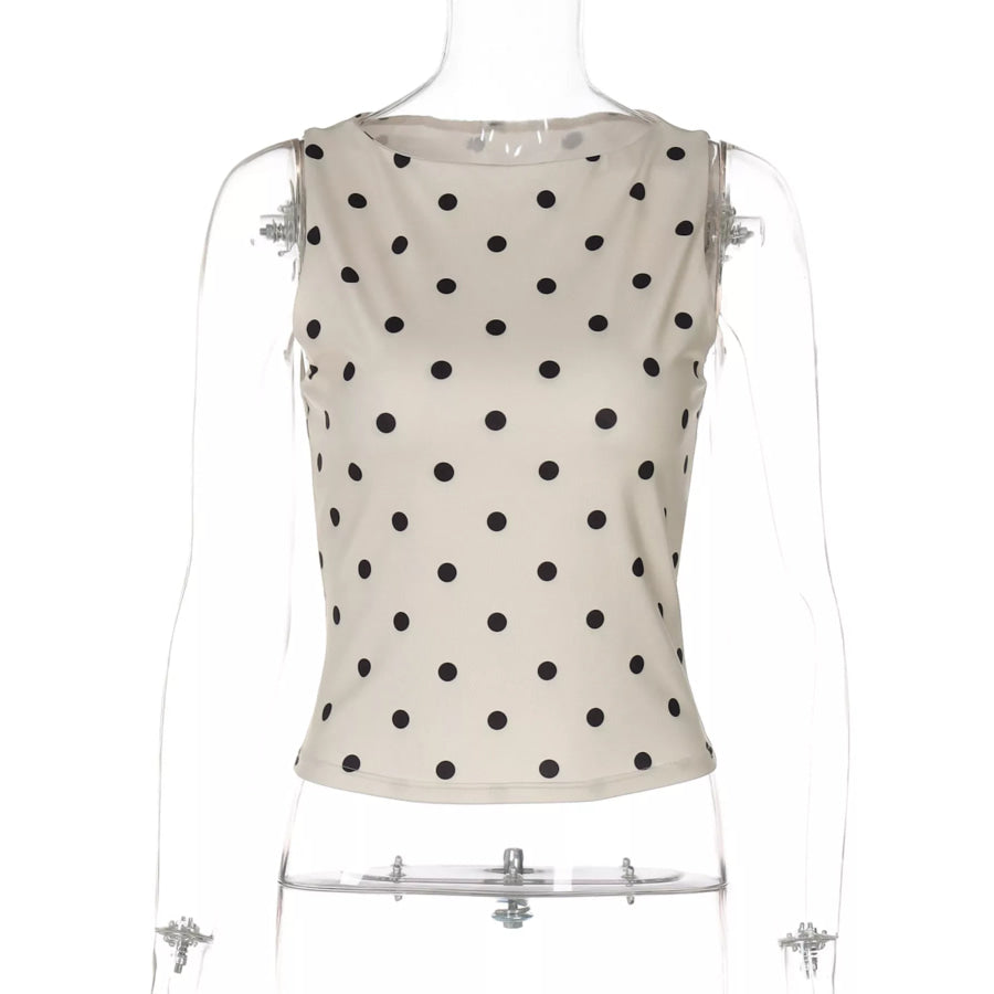 Polka Dot Tank Top Apparel and Accessories