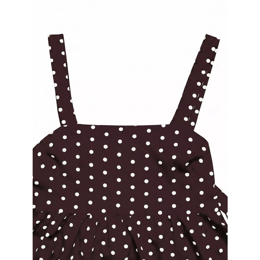 Polka Dot Tie Back Cami Apparel and Accessories