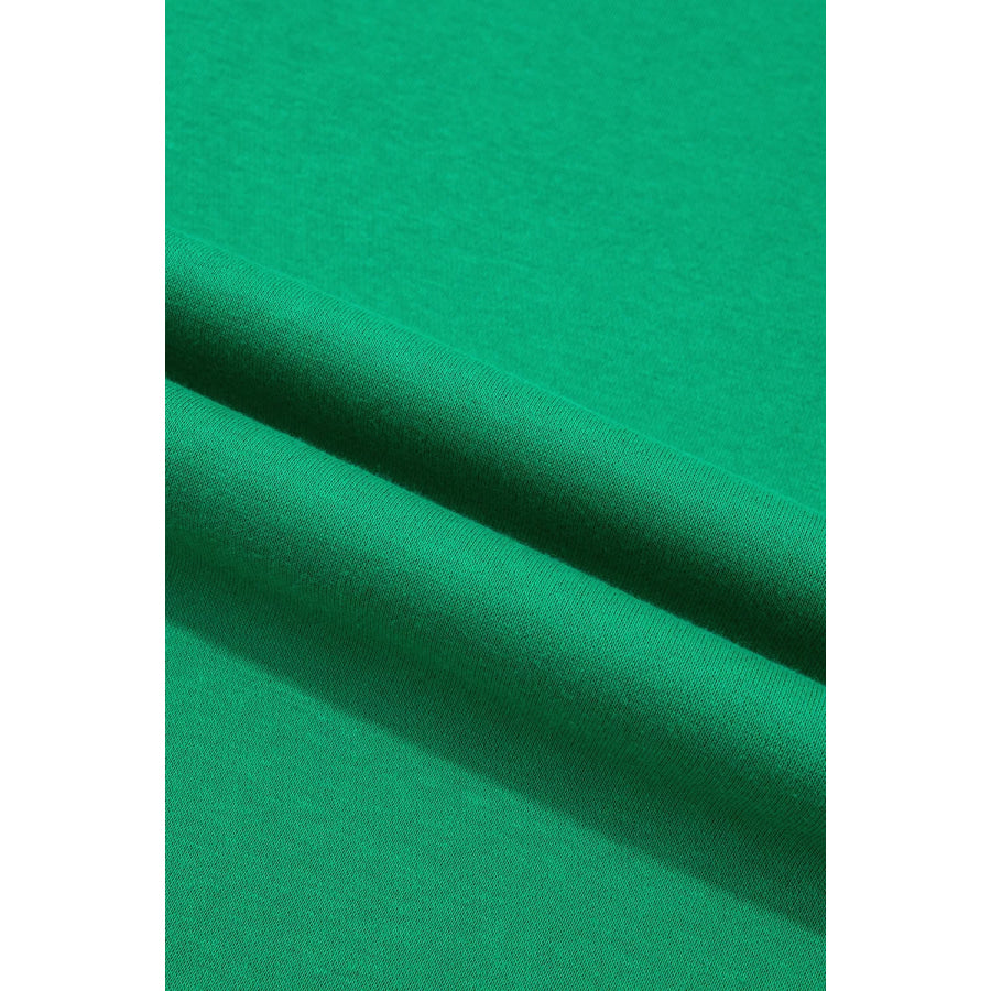 Polka Dot Trim Long Sleeve Sweatshirt and Shorts Set Apparel Accessories