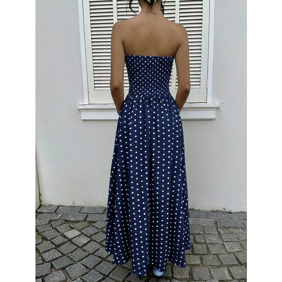 Polka Dot Tube A-Line Dress Apparel and Accessories
