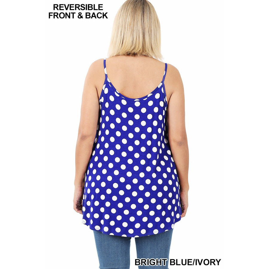 NEW! Polka Dot V-Neck/Scoop-Neck Reversible Camisole Tops