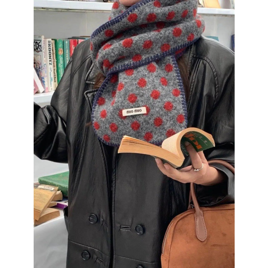 Polka Dot Warm Scarf Apparel and Accessories