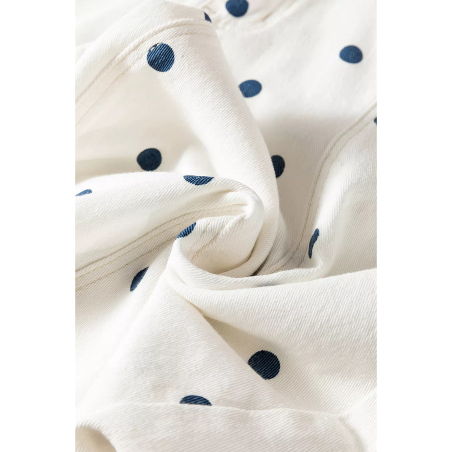 Polka Dot Wide-Leg Jeans Apparel and Accessories