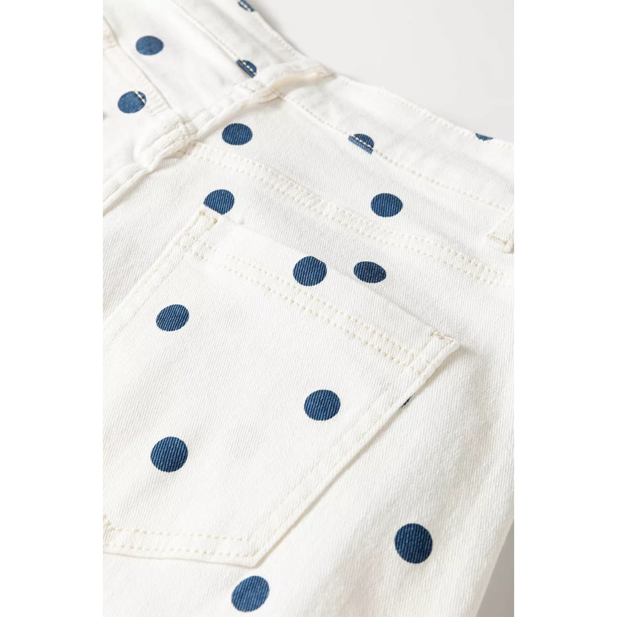 Polka Dot Wide-Leg Jeans Apparel and Accessories
