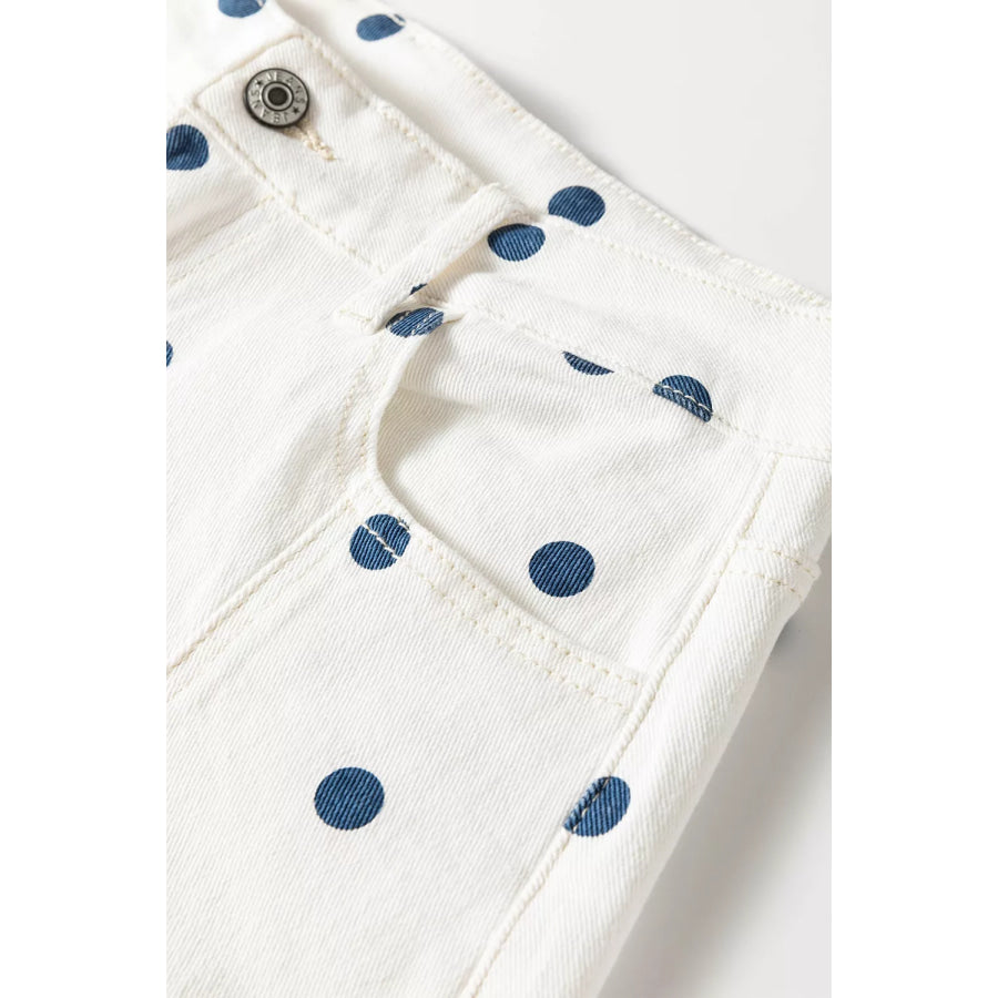 Polka Dot Wide-Leg Jeans Apparel and Accessories