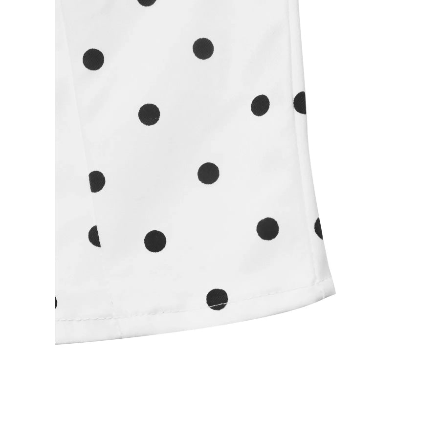 Polka Dot Zip Up Cropped Jacket Apparel and Accessories