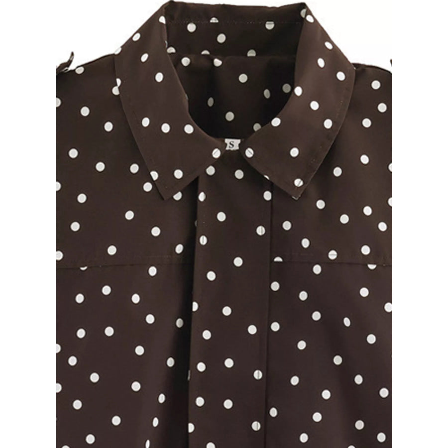 Polka Dot Zip Up Jacket Apparel and Accessories