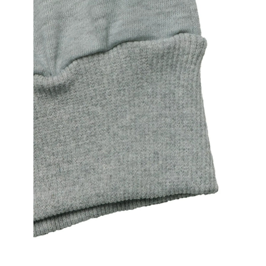 Polo Collar Dropped Shoulder Sweatshirt Apparel and Accessories