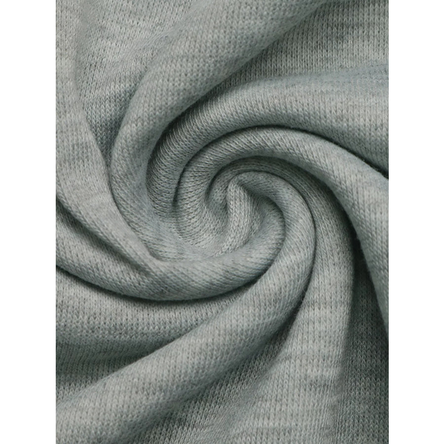 Polo Collar Dropped Shoulder Sweatshirt Apparel and Accessories