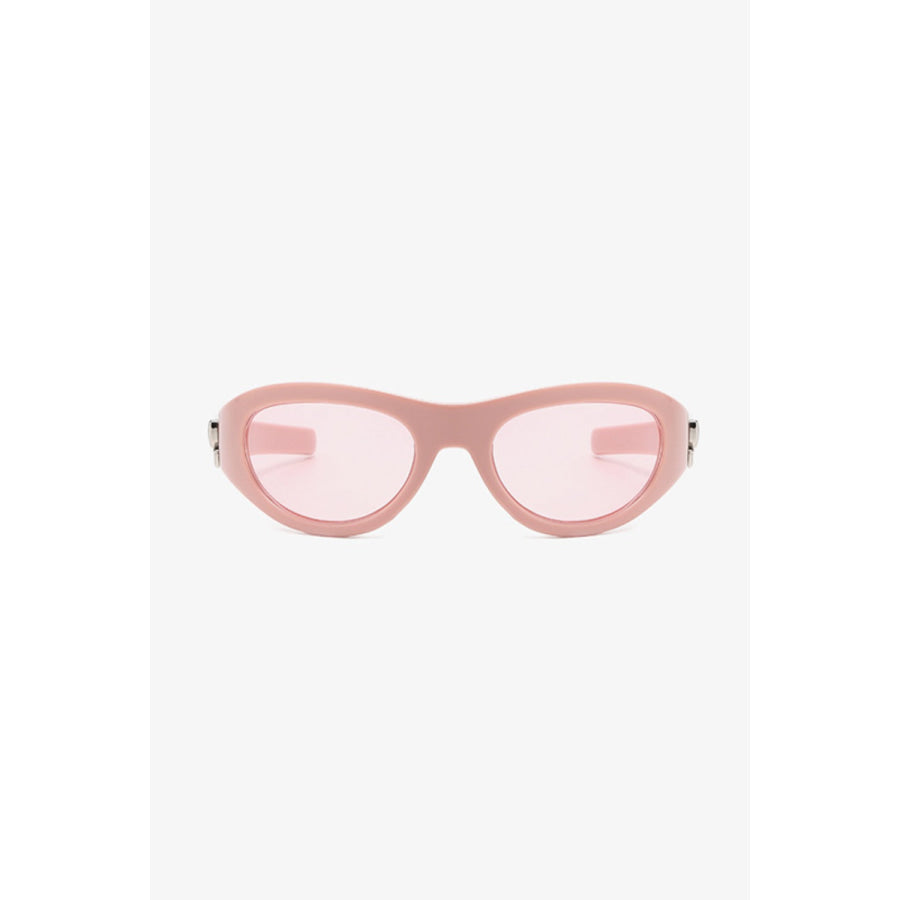 Polycarbonate Frame Cat-Eye Sunglasses Dusty Pink / One Size Apparel and Accessories