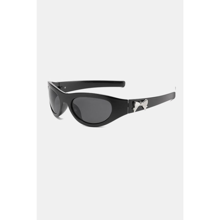 Polycarbonate Frame Cat-Eye Sunglasses Black / One Size Apparel and Accessories