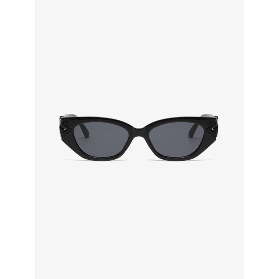 Polycarbonate Frame Cat-Eye Sunglasses Black / One Size Apparel and Accessories