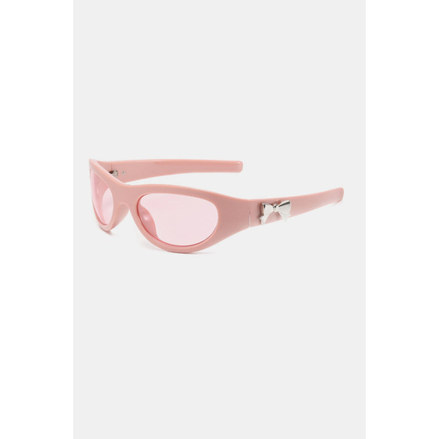 Polycarbonate Frame Cat-Eye Sunglasses Dusty Pink / One Size Apparel and Accessories