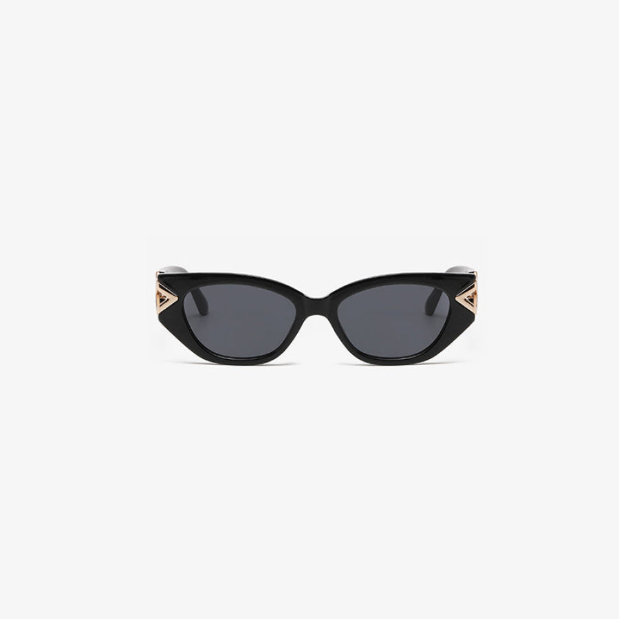 Polycarbonate Frame Cat-Eye Sunglasses Gold / One Size Apparel and Accessories