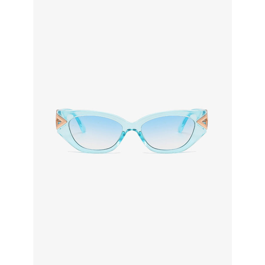 Polycarbonate Frame Cat-Eye Sunglasses Mint Blue / One Size Apparel and Accessories