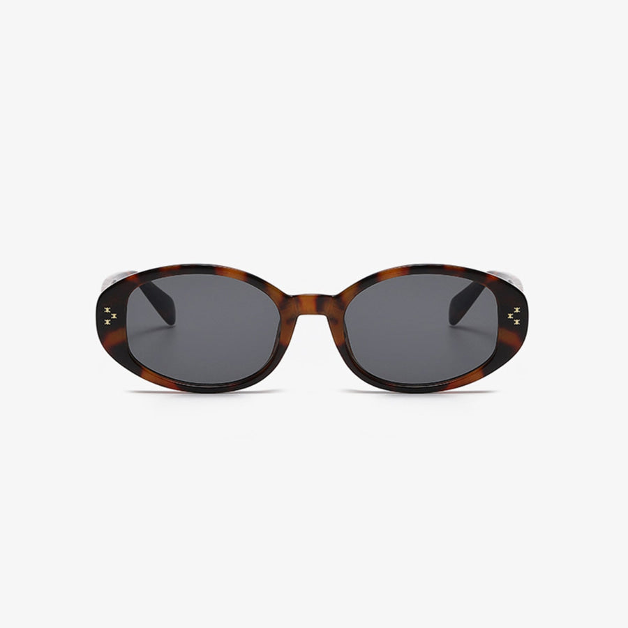 Polycarbonate Frame Oval Sunglasses Multicolor / One Size Apparel and Accessories