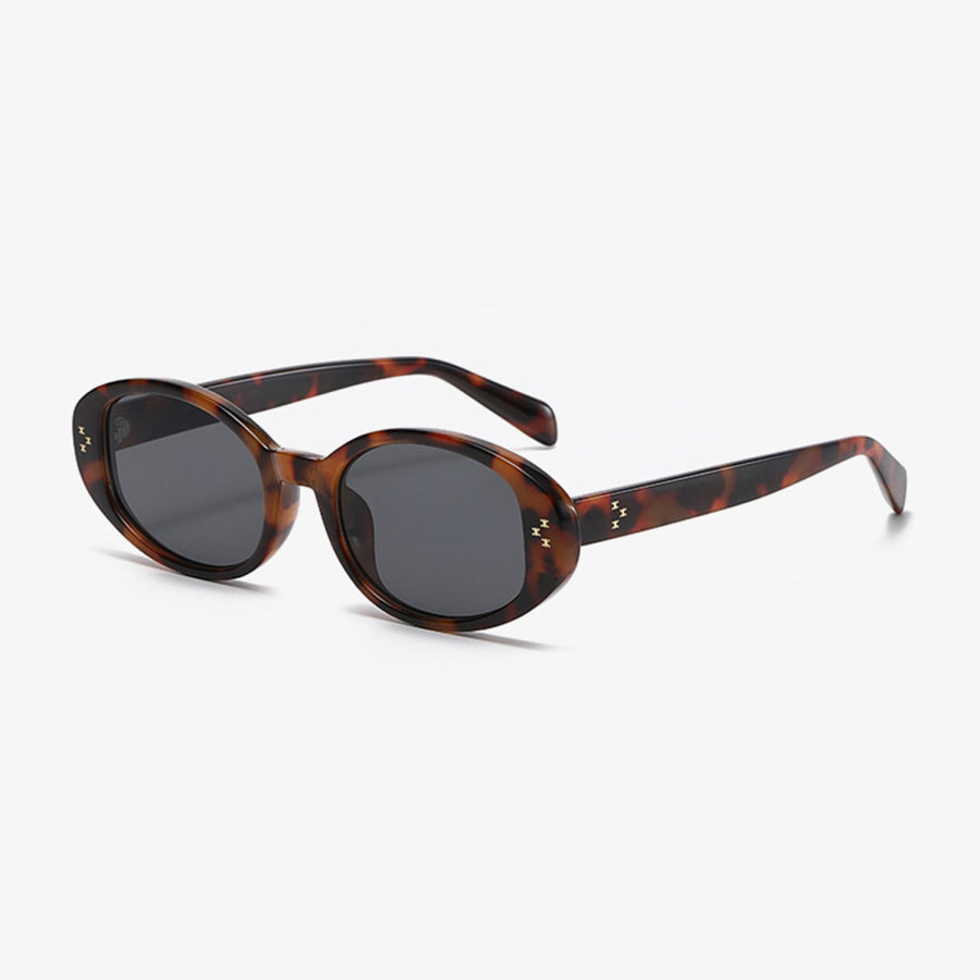 Polycarbonate Frame Oval Sunglasses Multicolor / One Size Apparel and Accessories