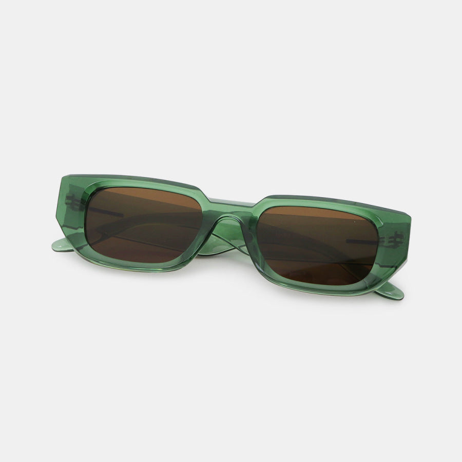 Polycarbonate Frame Rectangle Sunglasses Apparel and Accessories
