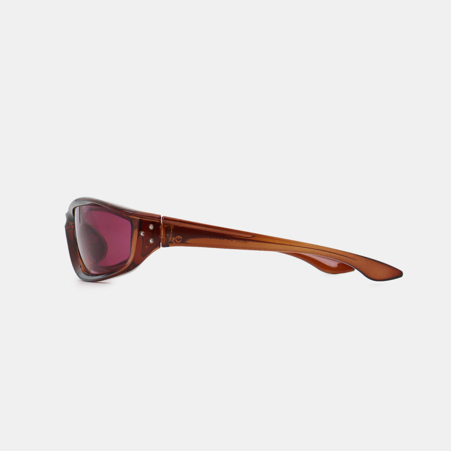 Polycarbonate Frame Rectangle Sunglasses Apparel and Accessories